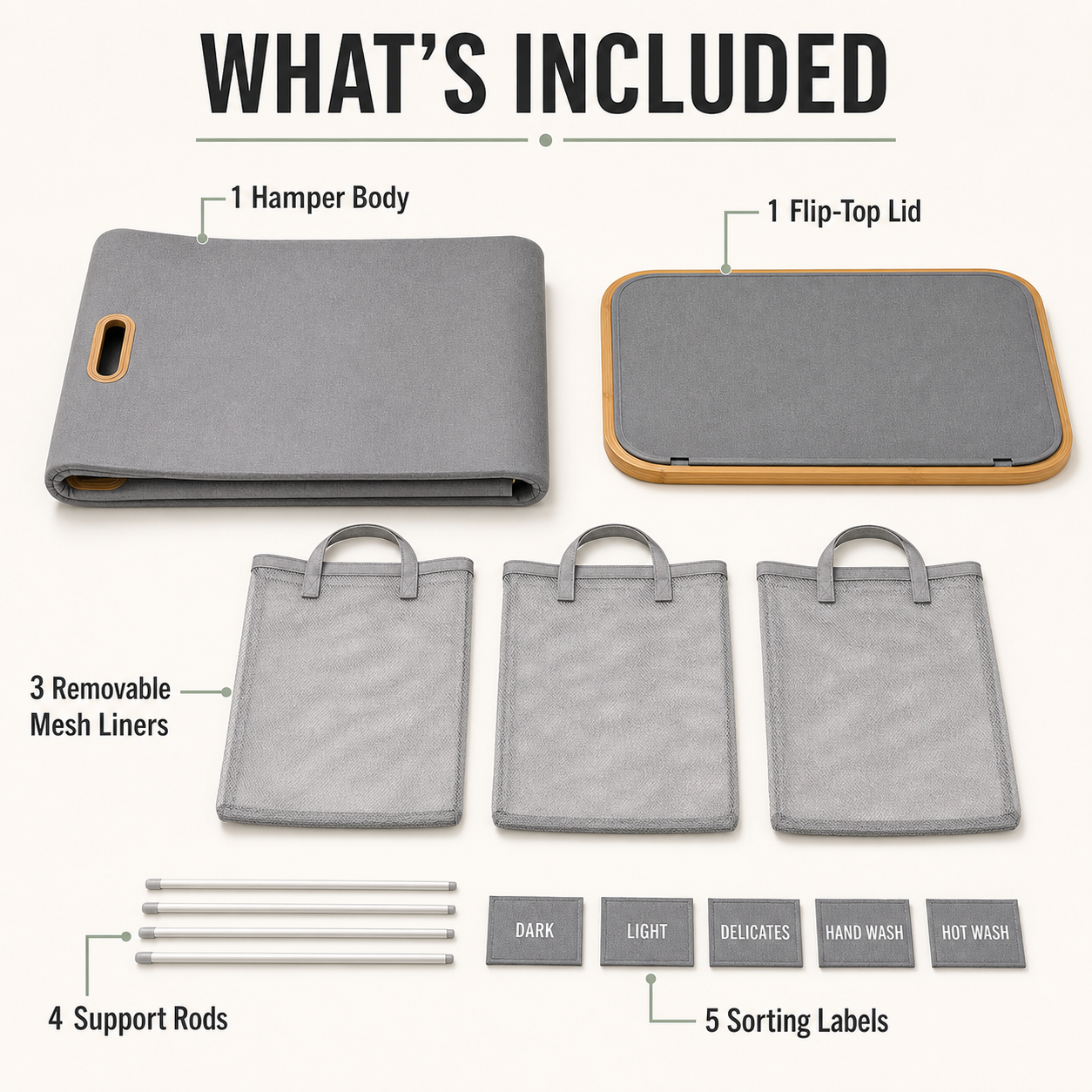 Solvana laundry sorter package contents